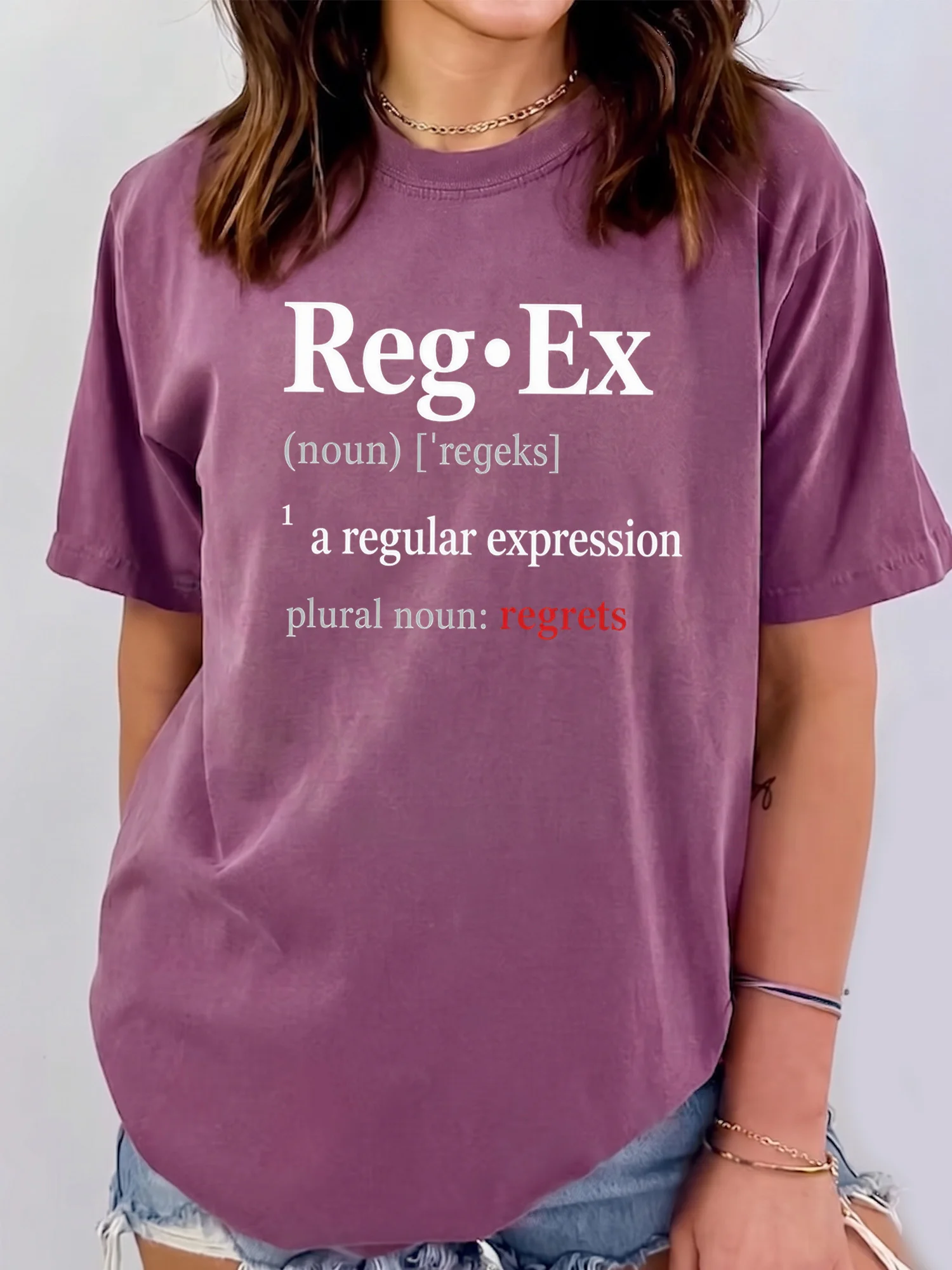Regex Regrets Programmer Humor Tee Funny Coding Joke Definition Shirt for Developers