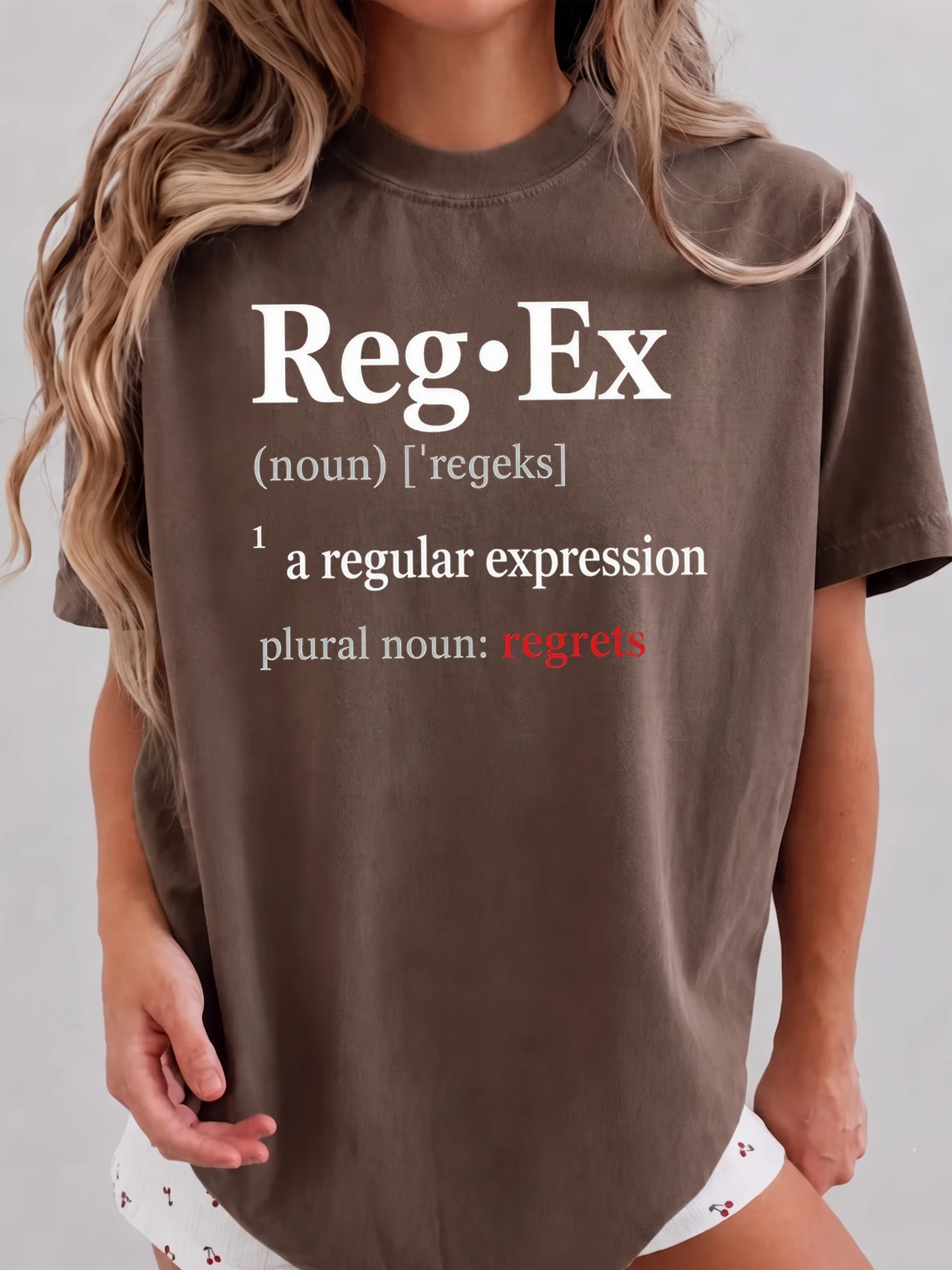 Regex Regrets Programmer Humor Tee Funny Coding Joke Definition Shirt for Developers