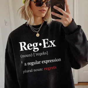 Regex Regrets Programmer Humor Tee Funny Coding Joke Definition Shirt for Developers