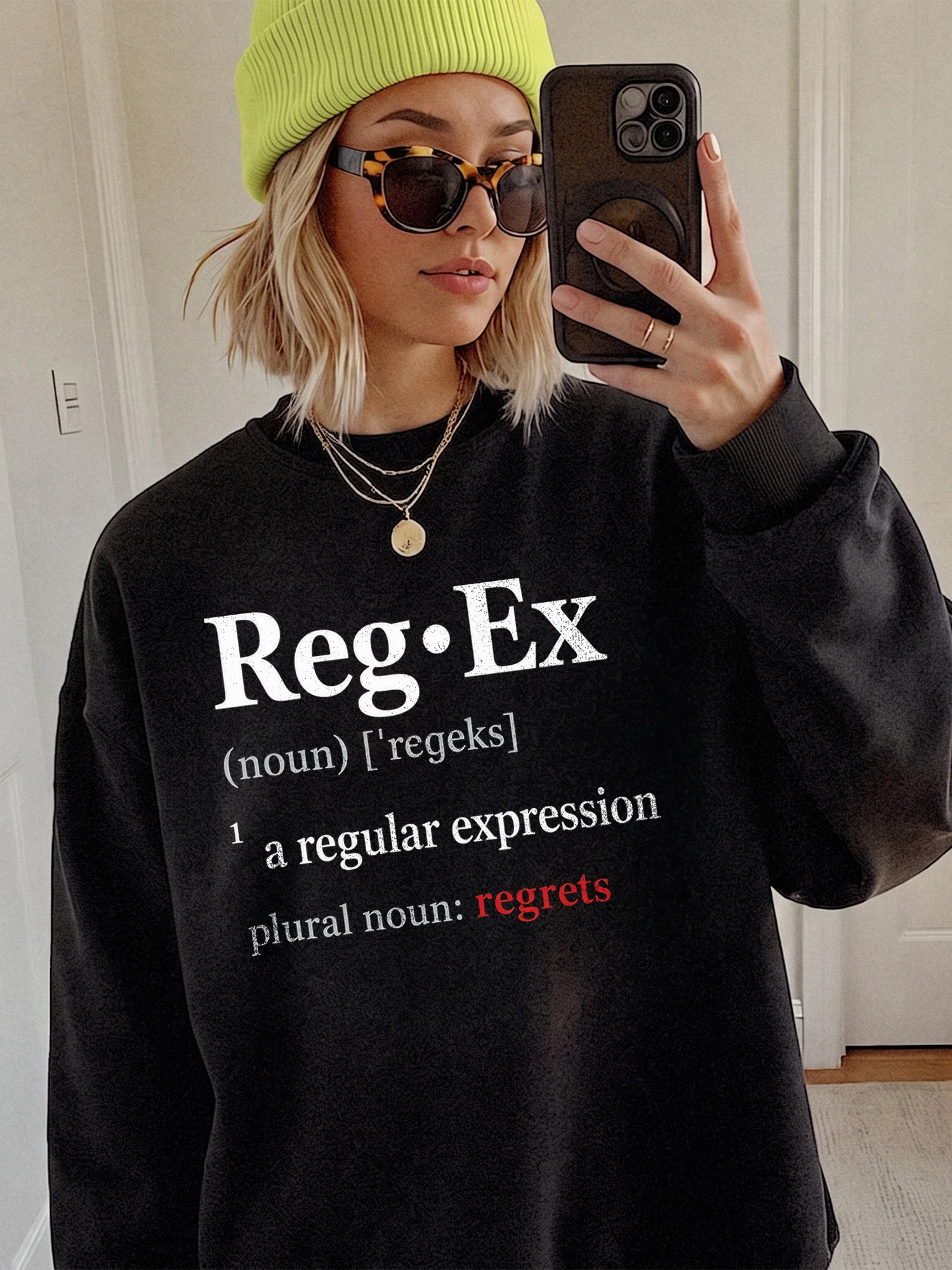 Regex Regrets Programmer Humor Tee Funny Coding Joke Definition Shirt for Developers