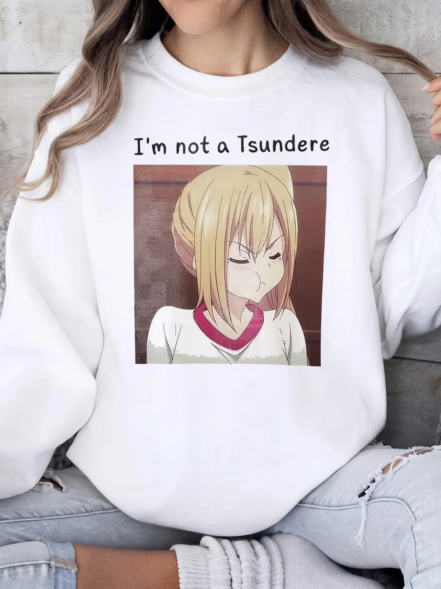 I'm Not a Tsundere Anime Graphic Tee Funny Otaku Shirt for Manga Fans