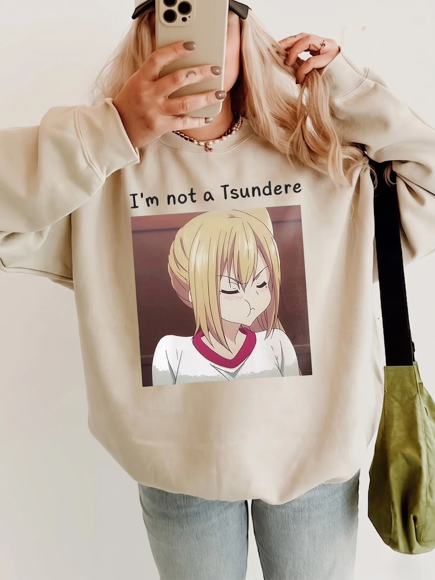I'm Not a Tsundere Anime Graphic Tee Funny Otaku Shirt for Manga Fans