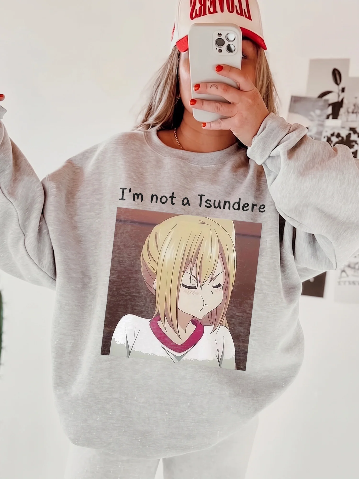 I'm Not a Tsundere Anime Graphic Tee Funny Otaku Shirt for Manga Fans