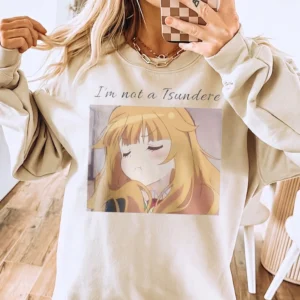 I'm Not a Tsundere Anime Girl Graphic Tee Funny Otaku Fandom Shirt