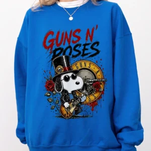 Guns N' Roses Snoopy Slash Vintage Band Tee for Women