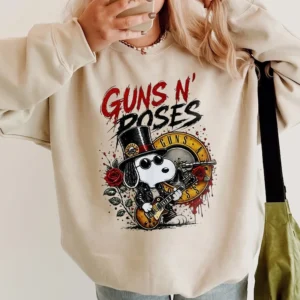 Guns N' Roses Snoopy Slash Vintage Band Tee for Women