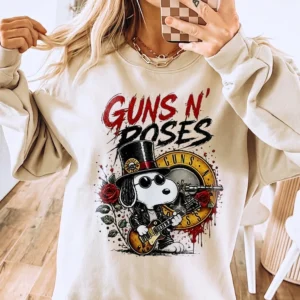 Guns N' Roses Snoopy Slash Vintage Band Tee for Women