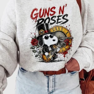 Guns N' Roses Snoopy Slash Vintage Band Tee for Women