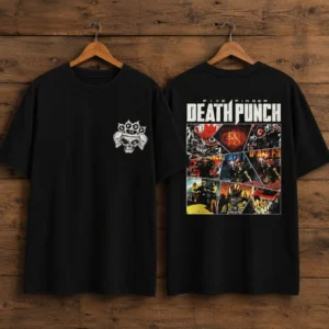 Five Finger Death Punch F8 Heavy Metal Concert Tee Unisex Band Shirt