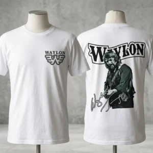 Waylon Jennings Signature Vintage Graphic Tee Classic Outlaw Country Shirt