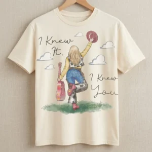 I Knew It I Knew You Watercolor Cowgirl Tee for Country Music Fans