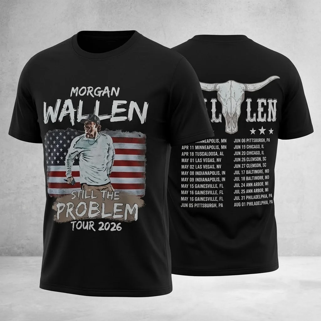 woobulk_1785572569870_0_aad5fc.webp Morgan Wallen Still The Problem Tour 2026 Tee Front and Back Print Vintage Country Concert Shirt