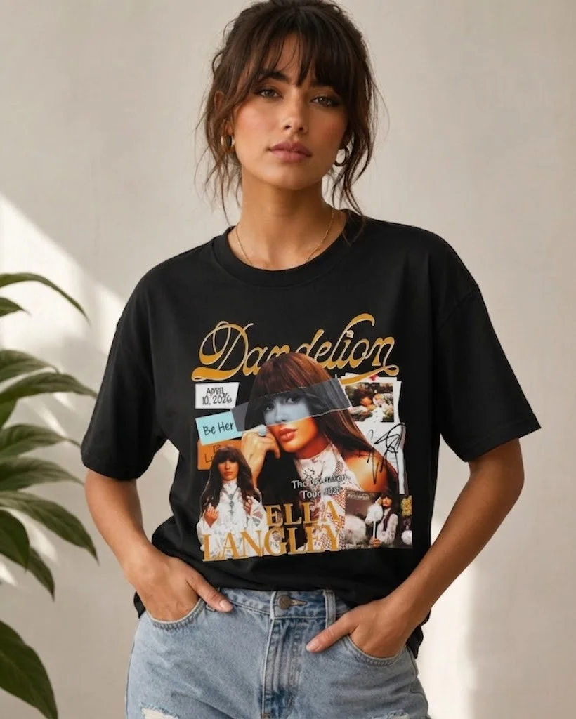 Ella Langley Dandelion Tour Custom Date Concert Tee Vintage Country Merch