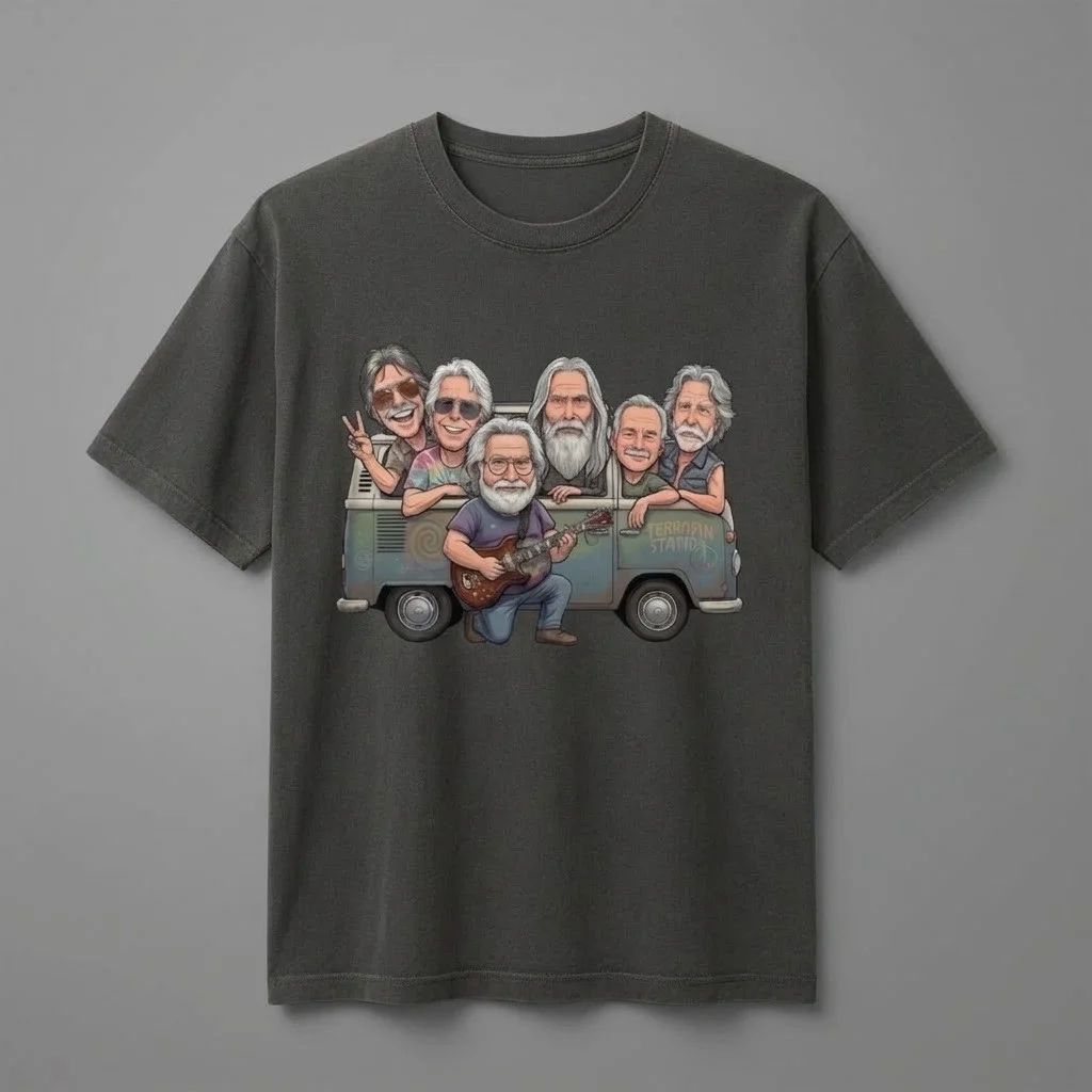 Terrapin Station Grateful Dead Vintage VW Bus Tee Classic Rock Band Shirt