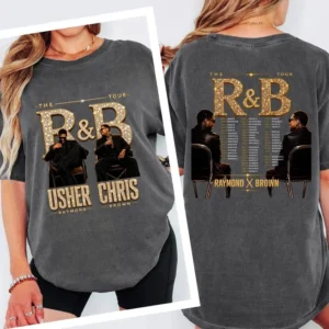 The R&B Tour Usher Raymond Chris Brown Concert Tee Raymond X Brown Vintage Graphic Shirt