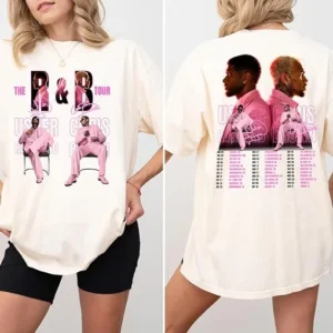 The R&B Tour 2026 Usher and Chris Brown Concert Tee with Tour Dates Back Print