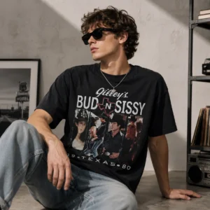 Gilley's Bud N Sissy Urban Cowboy Vintage Graphic Tee 1980 Texas Retro Movie Shirt