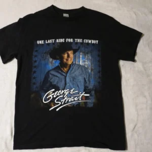 George Strait One Last Ride for the Cowboy Vintage Style Tee Country Music Gift