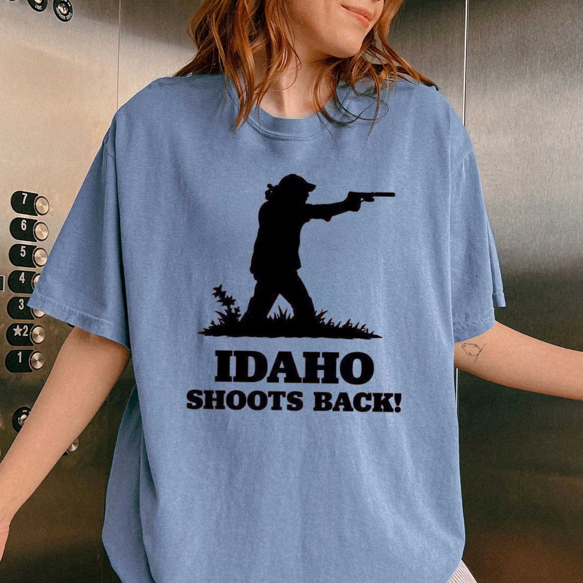 Jordan Salinas Idaho Shoots Back 2nd Amendment Tee Pro Gun Rights State Pride Apparel