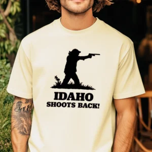 Jordan Salinas Idaho Shoots Back 2nd Amendment Tee Pro Gun Rights State Pride Apparel