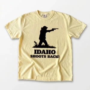 Jordan Salinas Idaho Shoots Back 2nd Amendment Tee Pro Gun Rights State Pride Apparel