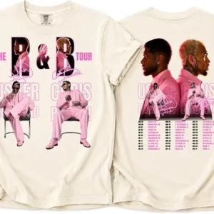 The B&B Tour Usher and Chris Brown Graphic Tee 2026 Raymond Brown Concert Shirt