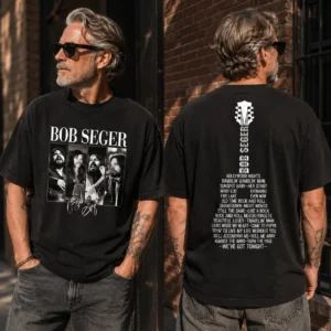 Bob Seger Greatest Hits Tracklist Vintage Concert Tee Classic Rock Fan Gift