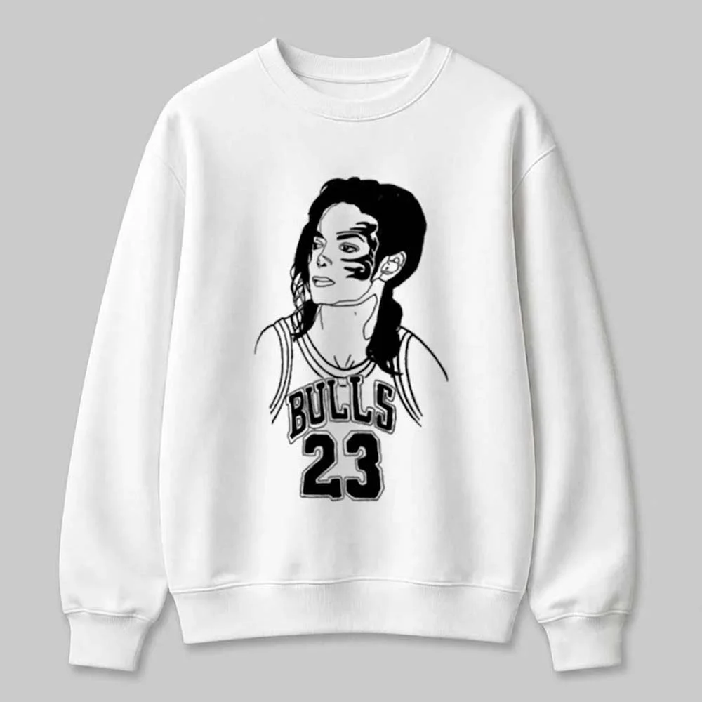 Michael Jackson Bulls 23 Tee Retro Pop Culture Basketball Mashup