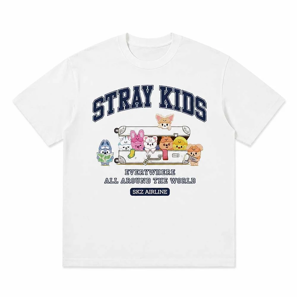 Stray Kids SKZ Airline Tee Everywhere All Around The World K-Pop Fan Merch
