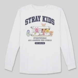 Stray Kids SKZ Airline Tee Everywhere All Around The World K-Pop Fan Merch