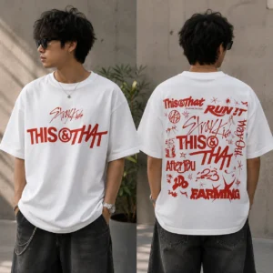 Stray Kids THIS THAT Oversized Streetwear Graphic Tee