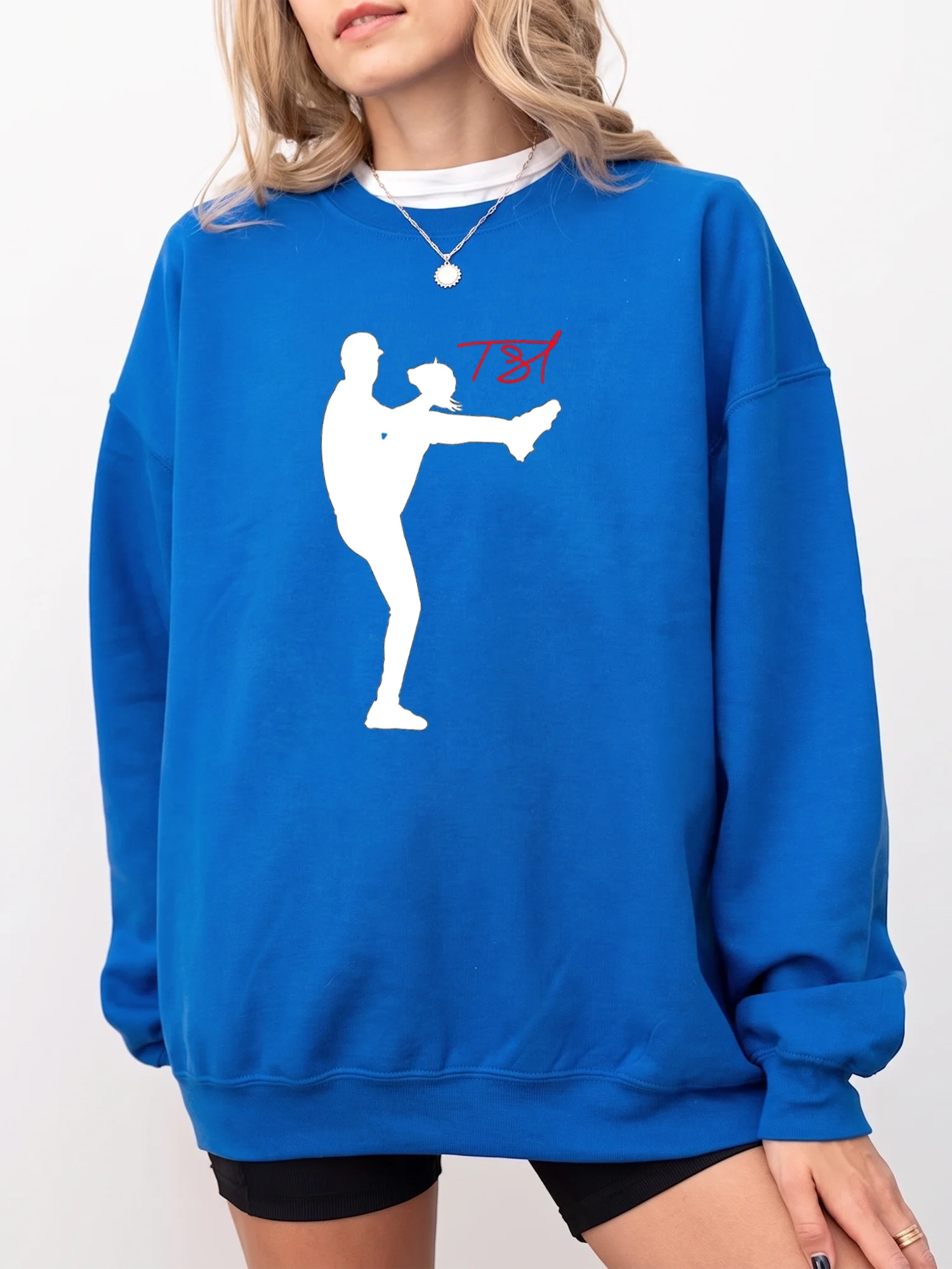Trevor Bauer TS7 Baseball Pitcher Silhouette Sweatshirt Graphic Sports Crewneck