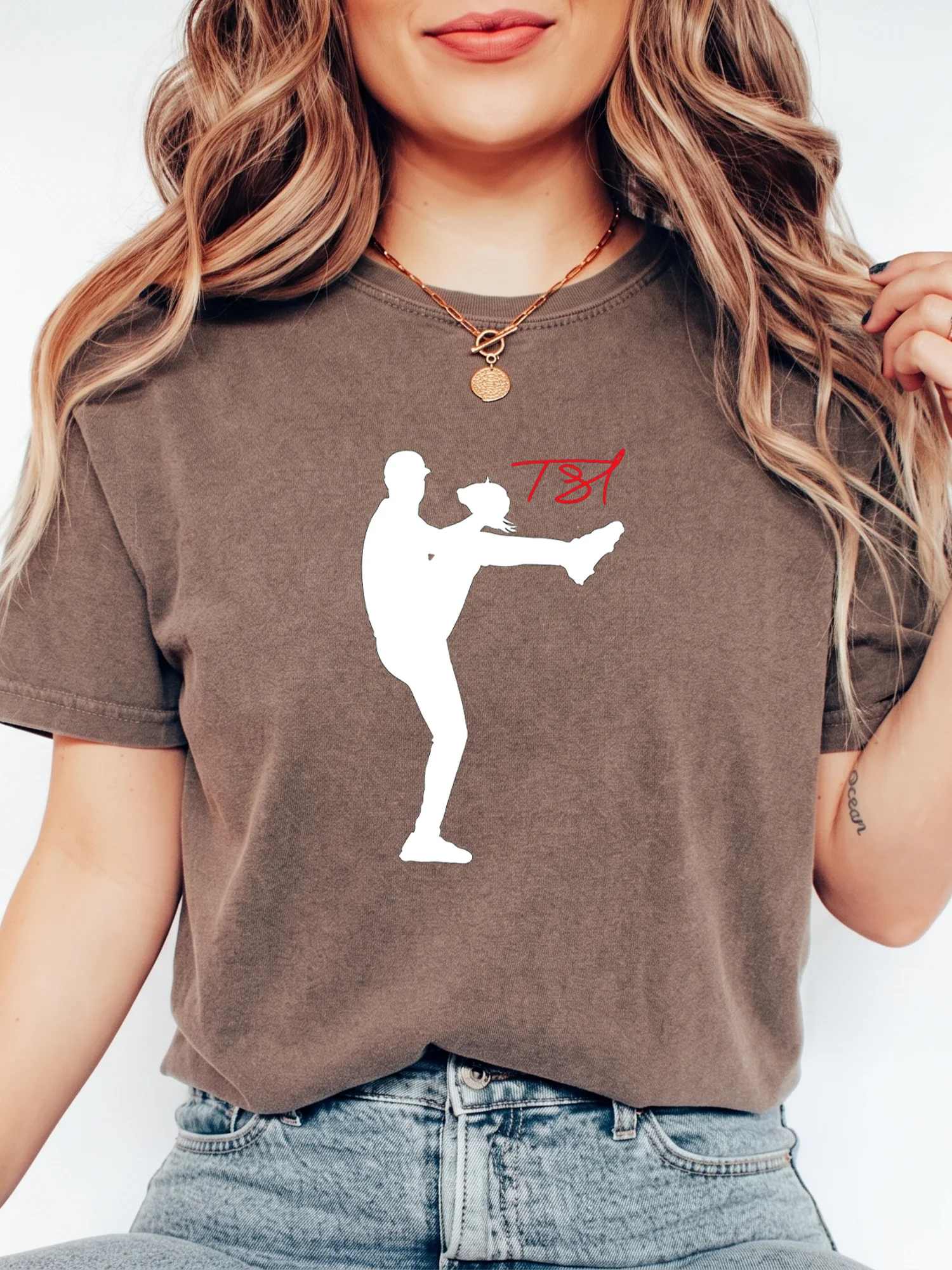 Trevor Bauer TS7 Baseball Pitcher Silhouette Sweatshirt Graphic Sports Crewneck