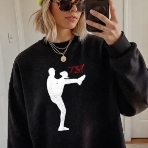 Trevor Bauer TS7 Baseball Pitcher Silhouette Sweatshirt Graphic Sports Crewneck