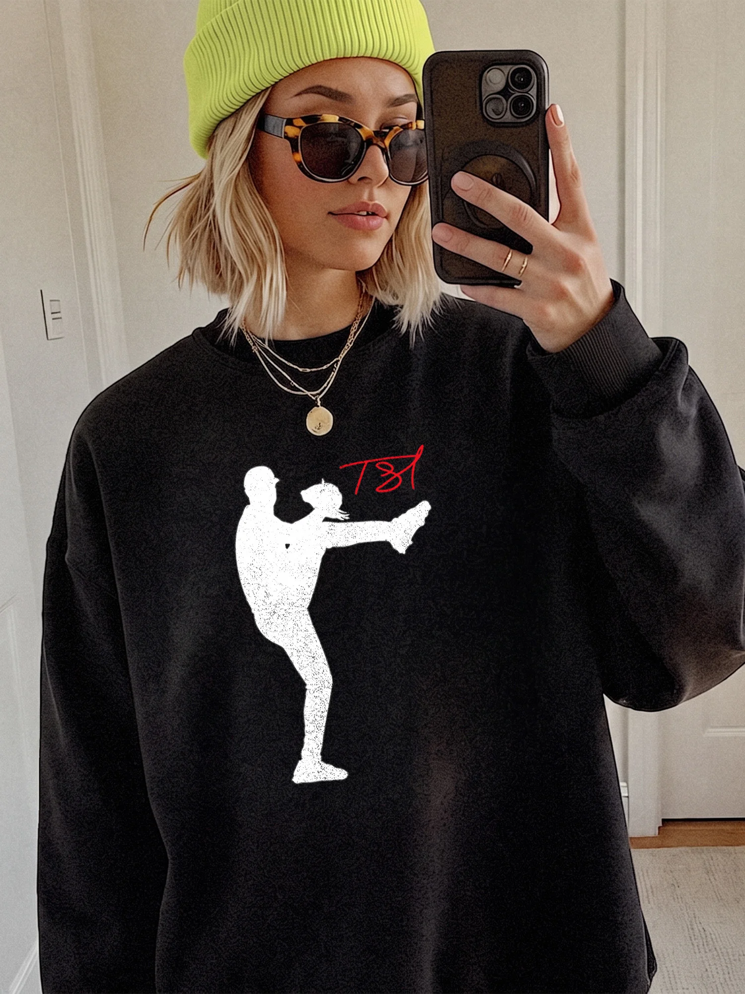 Trevor Bauer TS7 Baseball Pitcher Silhouette Sweatshirt Graphic Sports Crewneck