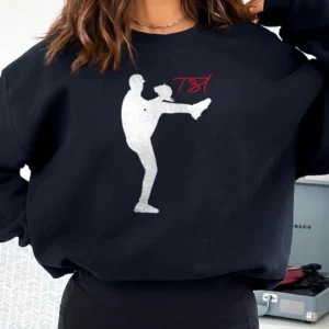 Trevor Bauer TS7 Baseball Pitcher Silhouette Sweatshirt Graphic Sports Crewneck