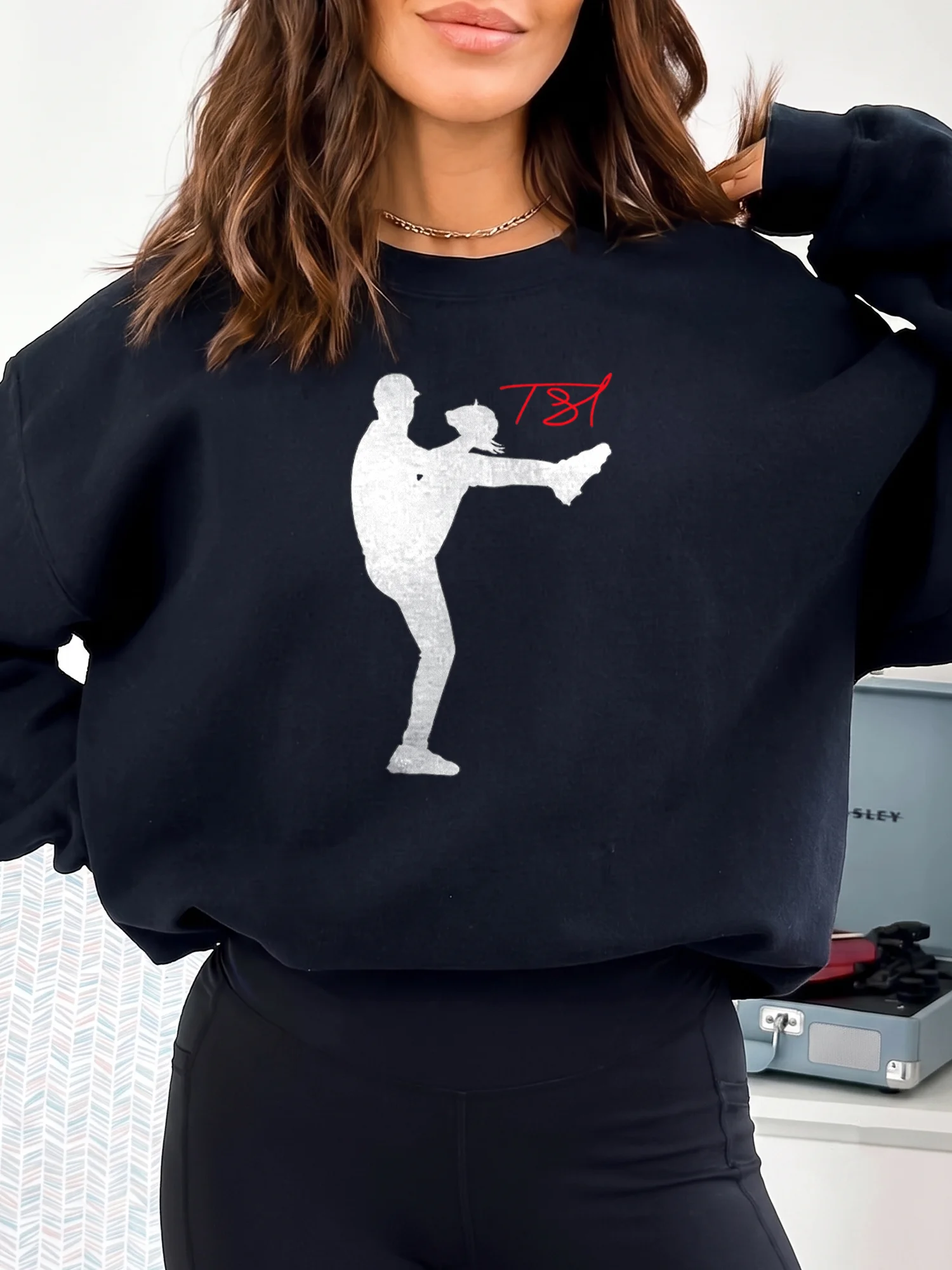 Trevor Bauer TS7 Baseball Pitcher Silhouette Sweatshirt Graphic Sports Crewneck