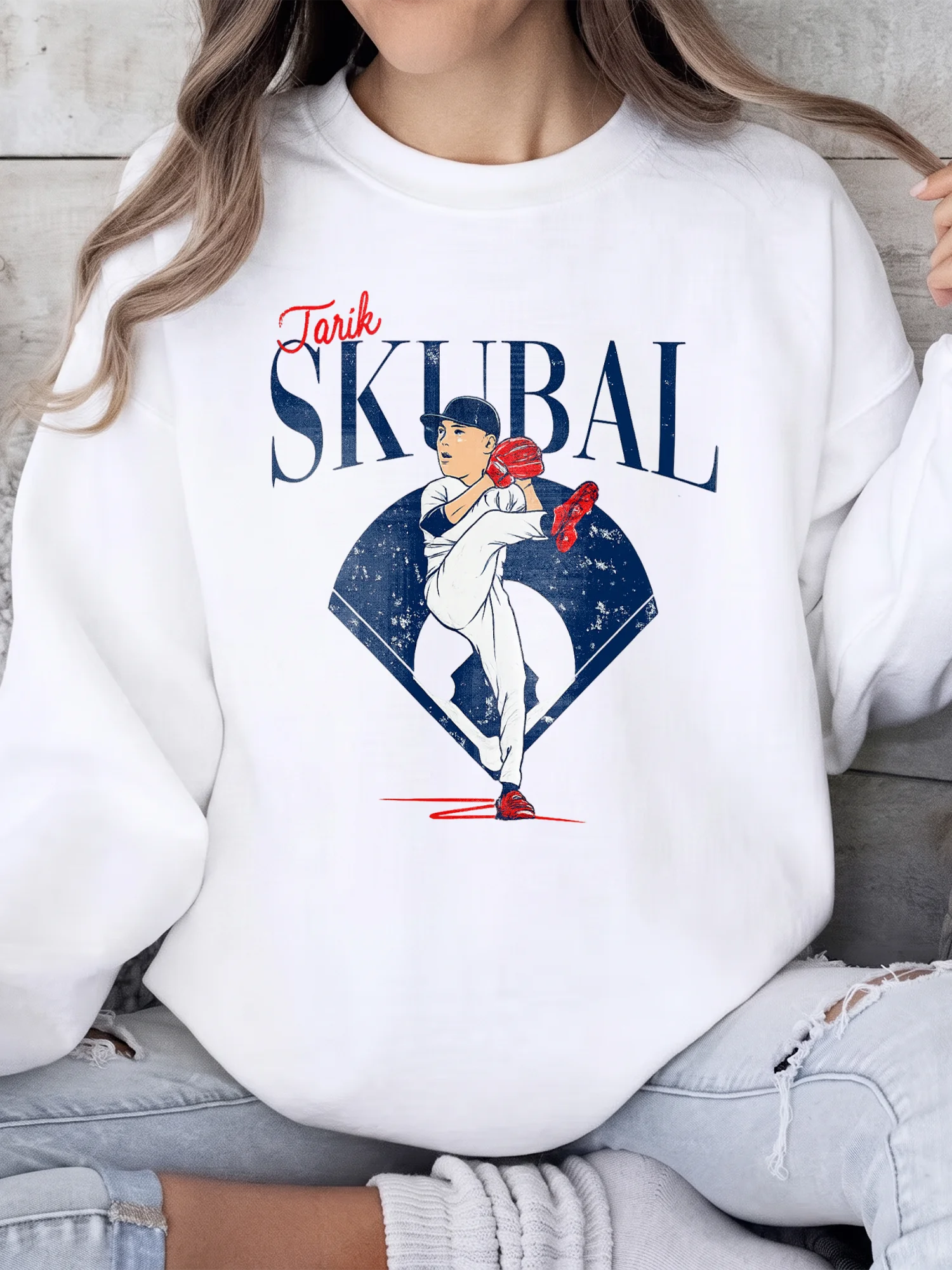 Tarik Skubal Detroit Baseball Sweatshirt Vintage Pitcher Graphic Pullover