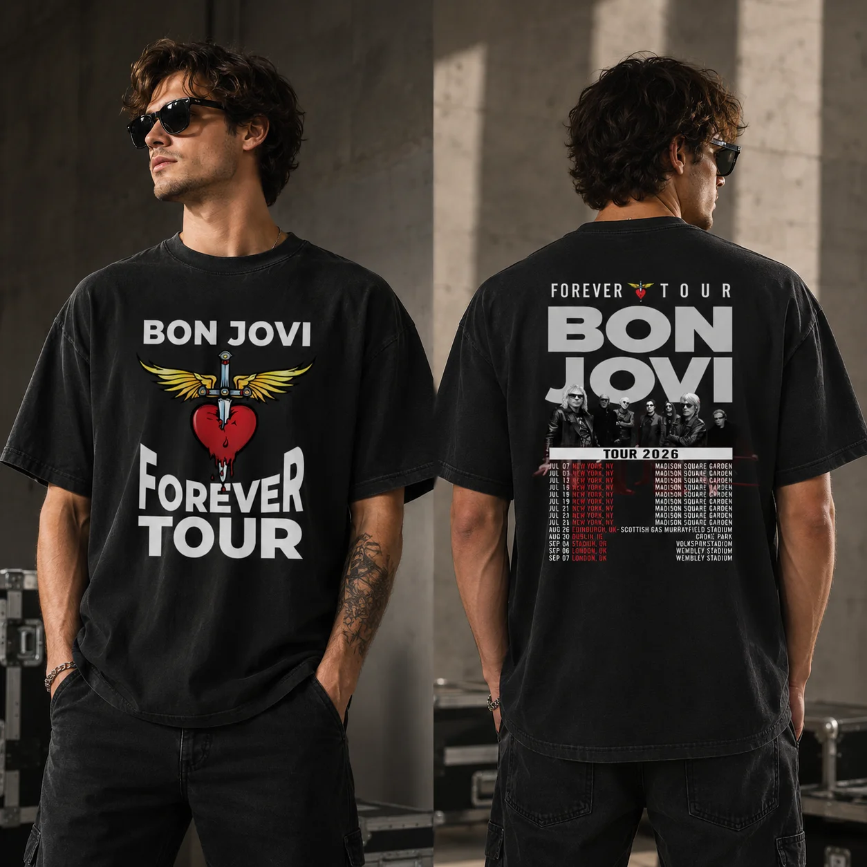 woobulk_1785812907394_0_496bbe.webp Bon Jovi Forever Tour 2026 Two-Sided Graphic Tee Vintage Concert Fan Gift