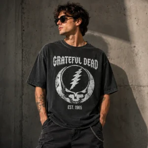 Grateful Dead Est 1965 Vintage Style Skull Logo Tee
