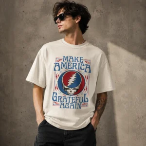 Make America Grateful Again Tee Vintage Rock Fan Parody Shirt