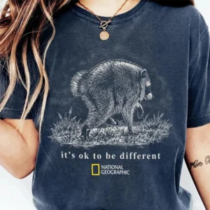 It's Ok To Be Different National Geographic Sweatshirt Inspirational Wildlife Graphic Crewneck