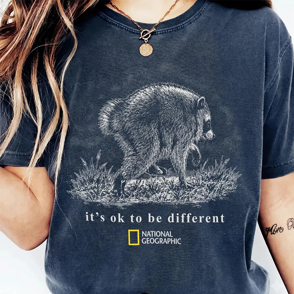 It's Ok To Be Different National Geographic Sweatshirt Inspirational Wildlife Graphic Crewneck