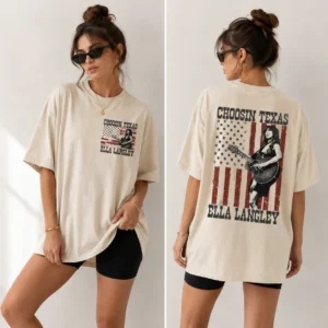 Ella Langley Choosin Texas Oversized Graphic Tee Vintage Country Concert Shirt