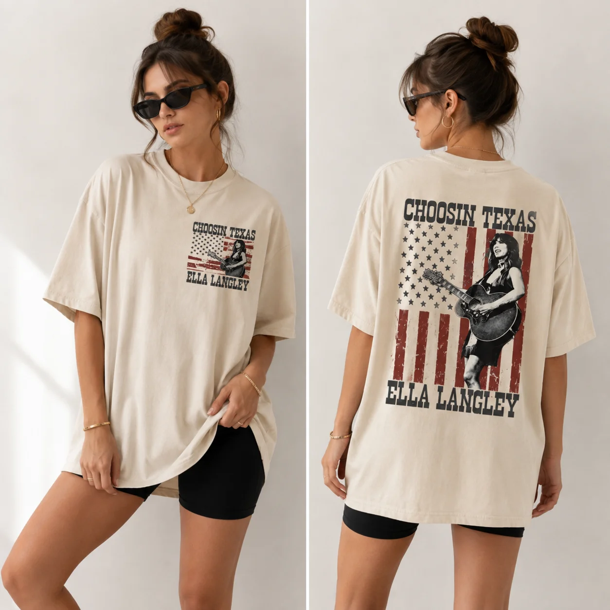 woobulk_1785814120808_0_1d9721.webp Ella Langley Choosin Texas Oversized Graphic Tee Vintage Country Concert Shirt