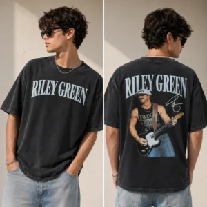 Riley Green Vintage Concert Graphic Tee Signature Country Music Apparel