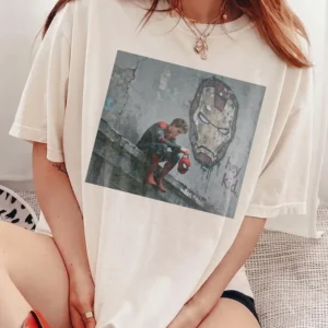 Spider-Man Iron Man Hey Kid Quote Tee Marvel Fan Art Shirt