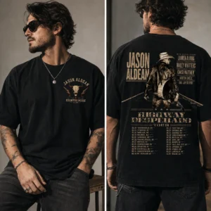 Jason Aldean Highway Desperado Tour Tee Country Music Concert Shirt