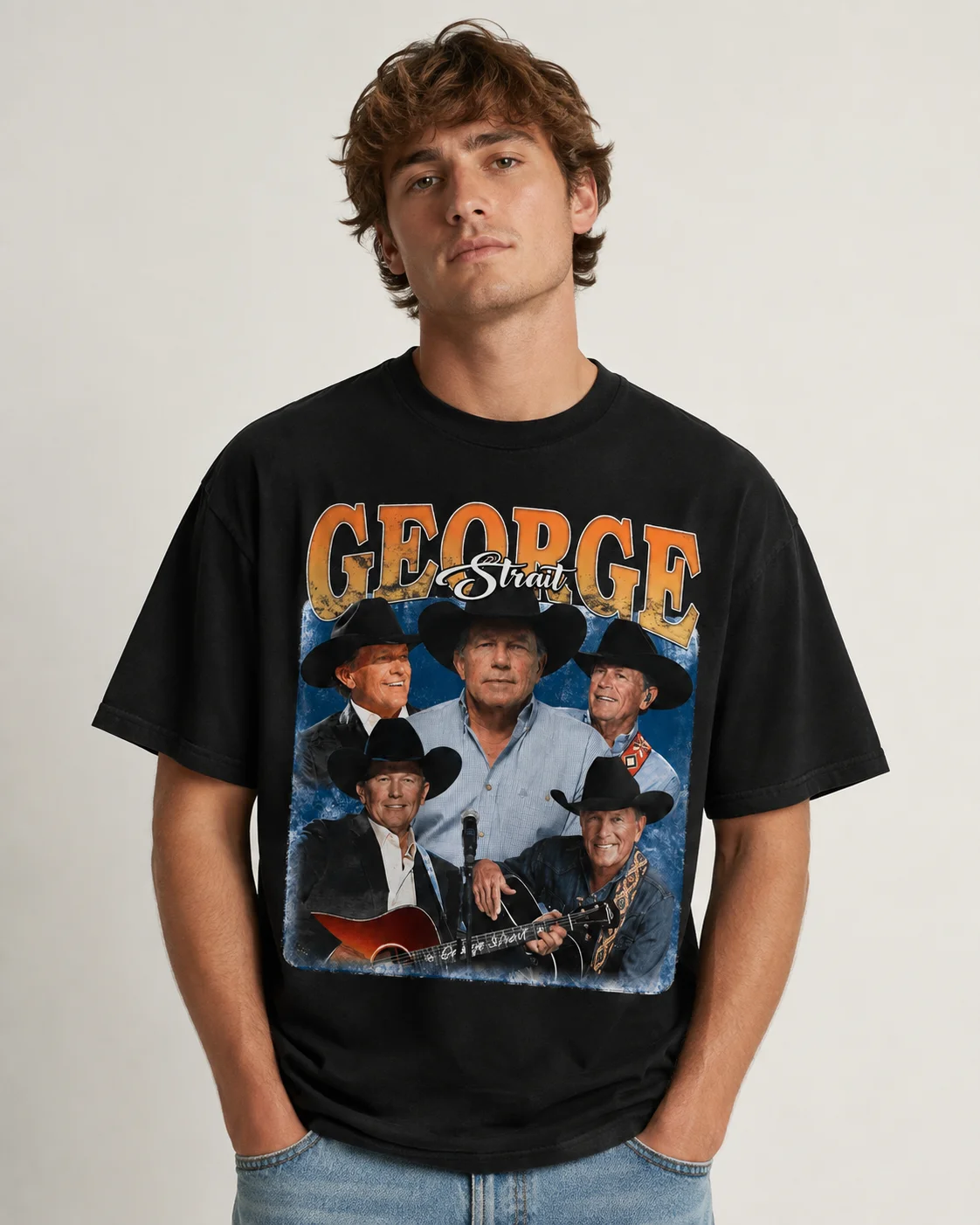 woobulk_1785898409752_0_ce57d1.webp George Strait Vintage Graphic Tee for Country Music Fans