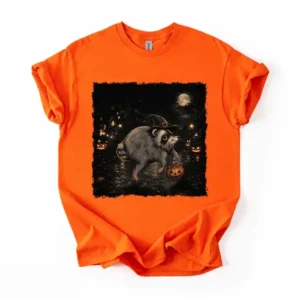 Halloween Possum Witch Tee Funny Spooky Trash Goblin T-Shirt
